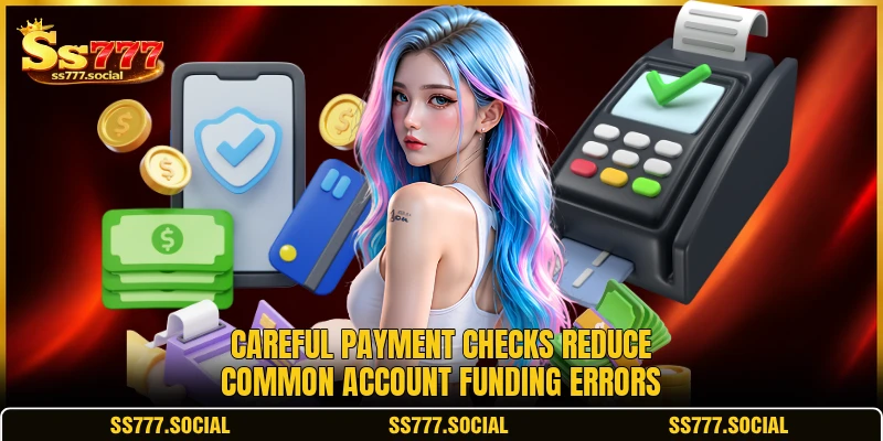 Careful payment checks reduce common account funding errors Careful payment checks reduce common account funding errors