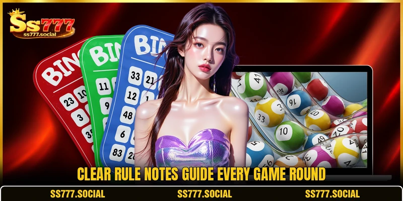 Clear rule notes guide every game round