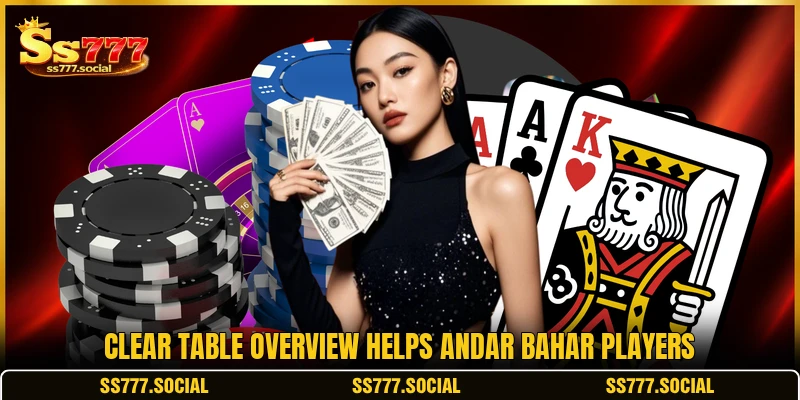 Clear table overview helps Andar Bahar players Clear table overview helps Andar Bahar players
