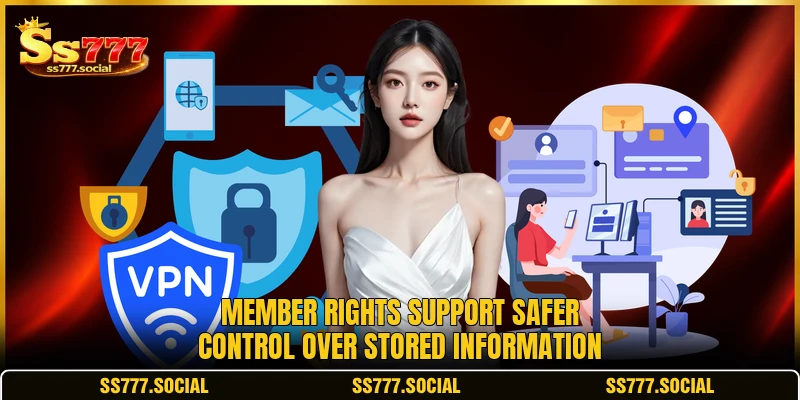 Member rights support safer control over stored information Member rights support safer control over stored information