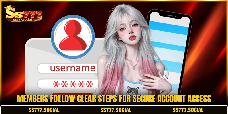 Members follow clear steps for secure account access Members follow clear steps for secure account access