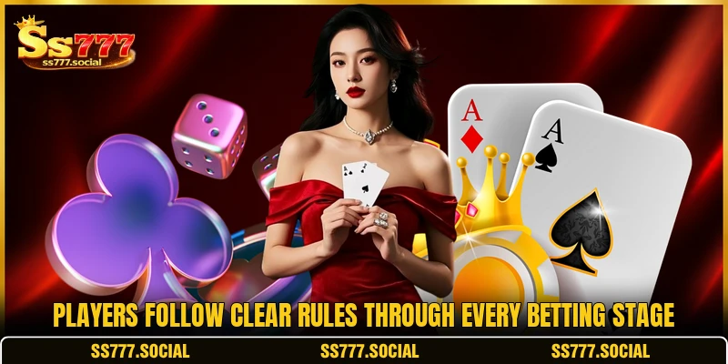 Players follow clear rules through every betting stage Players follow clear rules through every betting stage