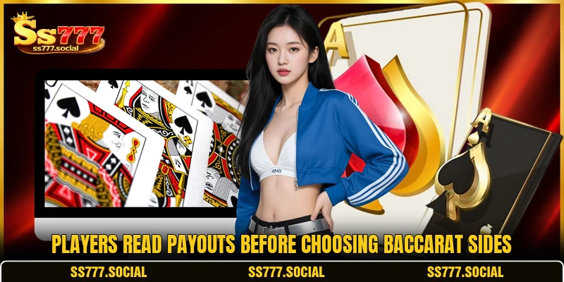 Players read payouts before choosing baccarat sides Players read payouts before choosing baccarat sides