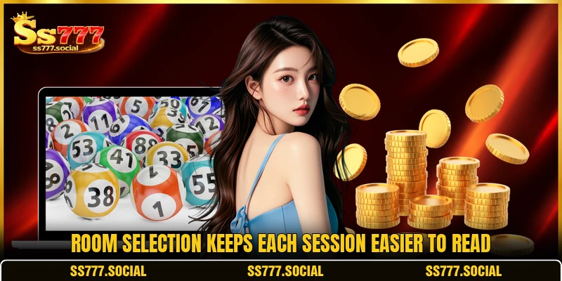 Room selection keeps each session easier to read